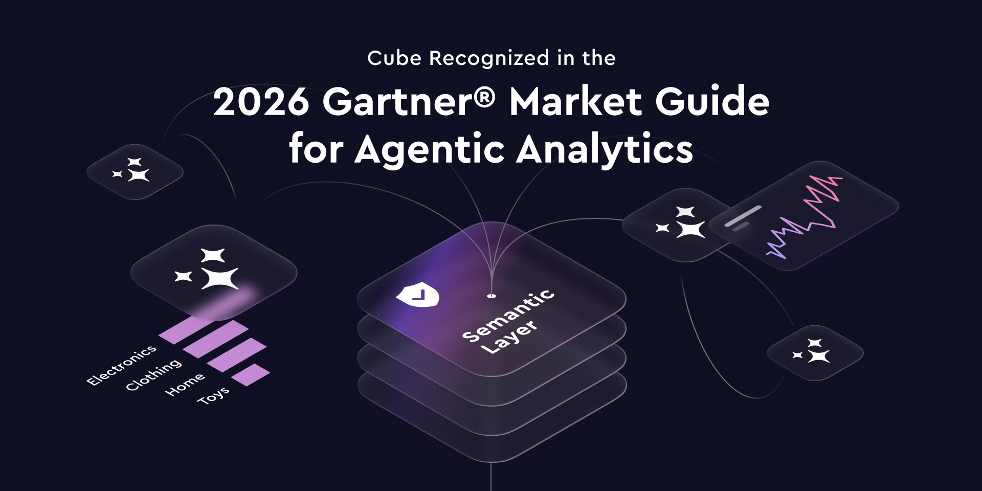 Cover of the 'Cube Recognized in the 2026 Gartner® Market Guide for Agentic Analytics' blog post
